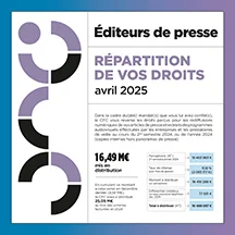 Répartition de vos droits - numérique professionnel - avril 2025